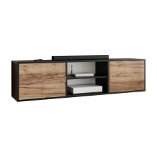 Atvērts TV galdiņš LUNO 3, Melns/Zelts craft/Zelts